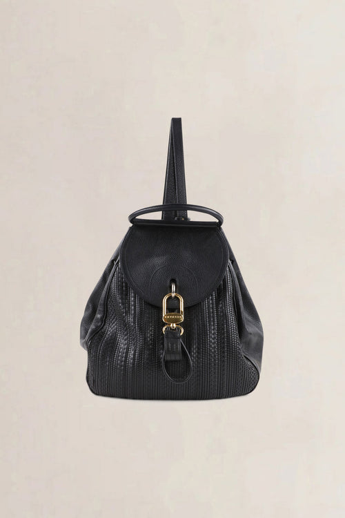 Delvaux Black Lucifer Toile de Cuir GM Shoulder Bag