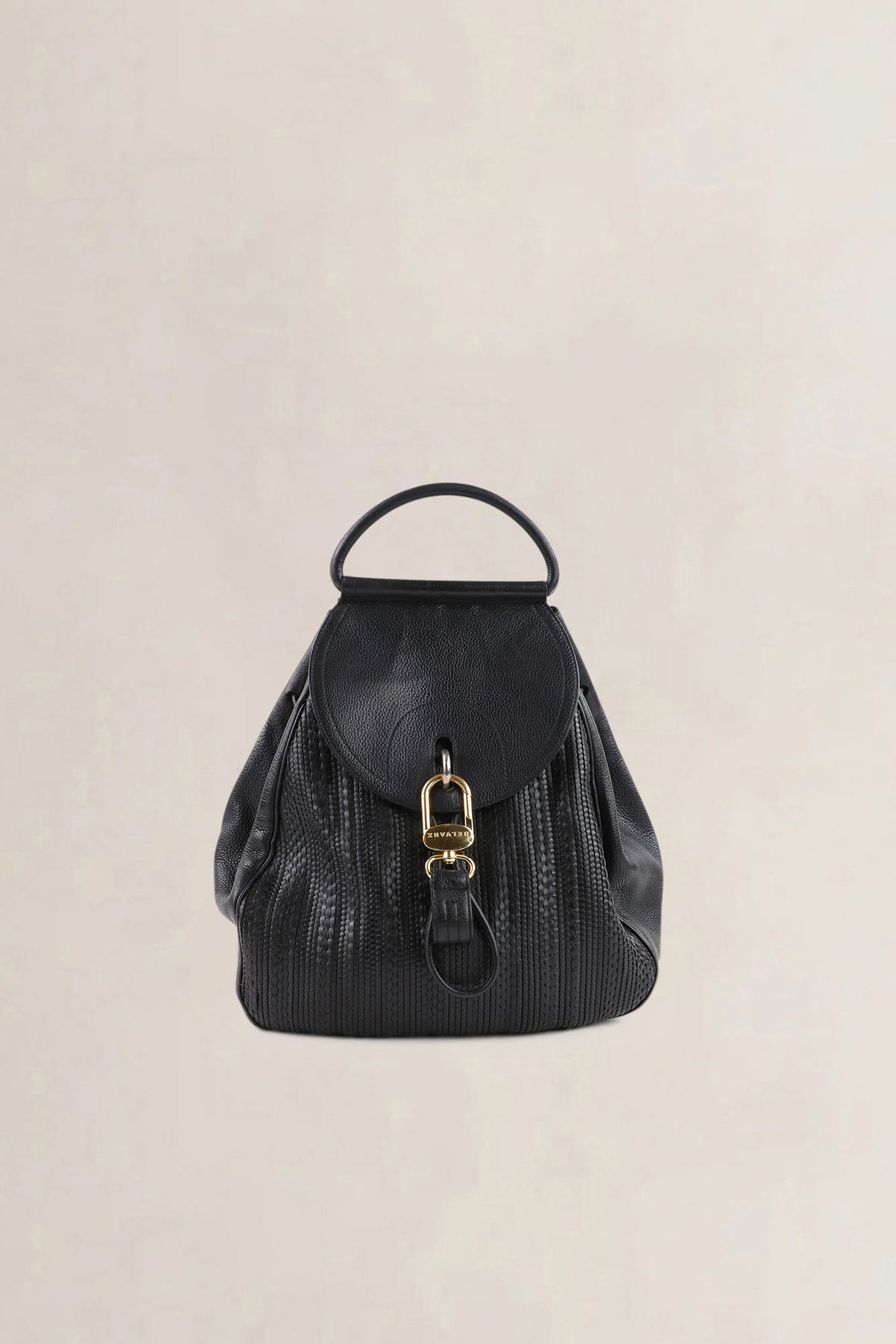 Delvaux Black Lucifer Toile de Cuir GM Shoulder Bag
