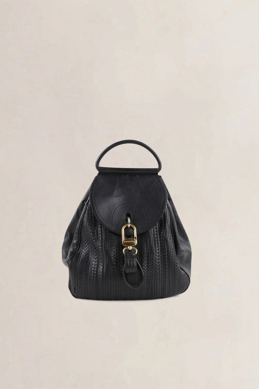Delvaux Black Lucifer Toile de Cuir GM Shoulder Bag