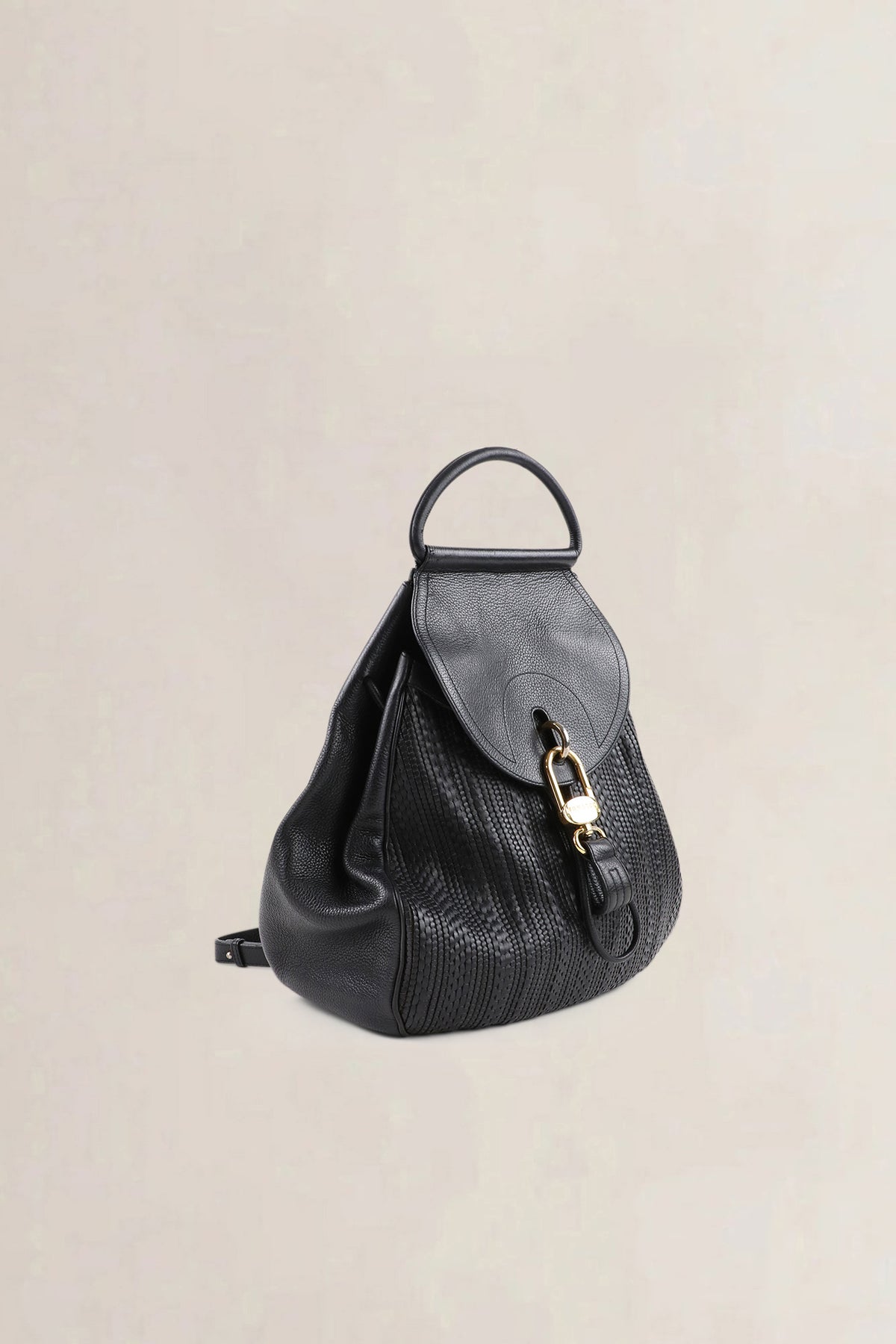 Delvaux Black Lucifer Toile de Cuir GM Shoulder Bag