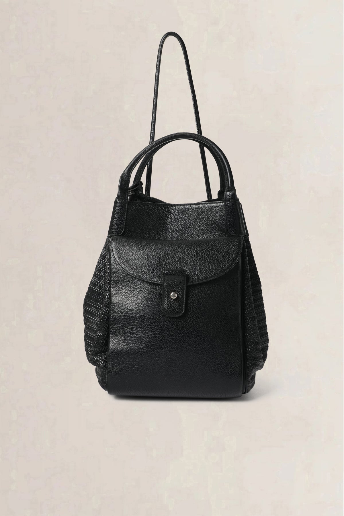 Delvaux Black Belon Toile de Cuir Shoulder Bag
