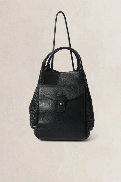 Delvaux Black Belon Toile de Cuir Shoulder Bag