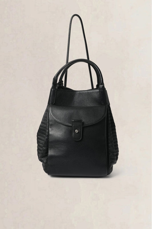 Delvaux Black Belon Toile de Cuir Shoulder Bag