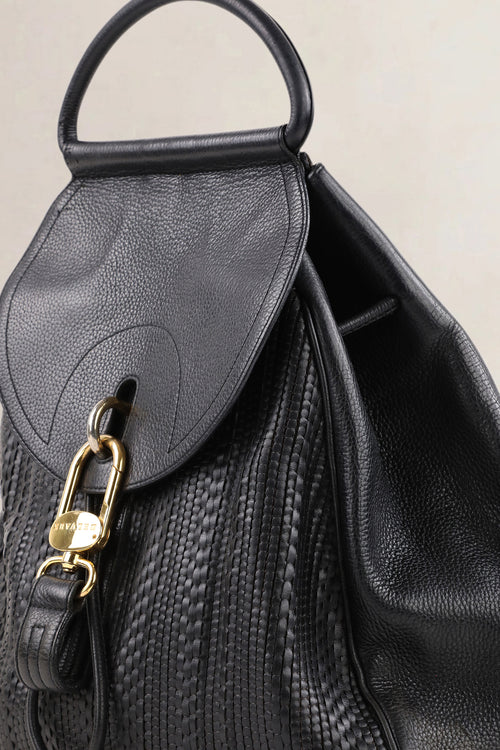 Delvaux Black Lucifer Toile de Cuir GM Shoulder Bag