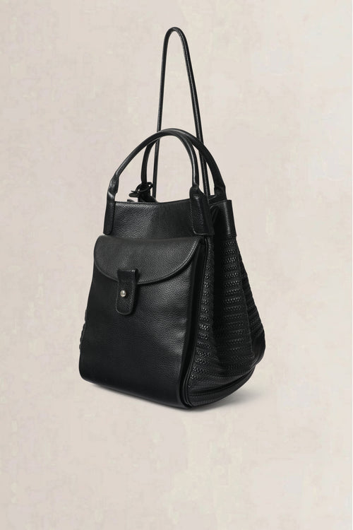 Delvaux Black Belon Toile de Cuir Shoulder Bag