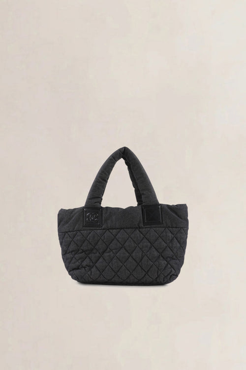 Chanel Black Denim Coco Cocoon Top Handle Bag