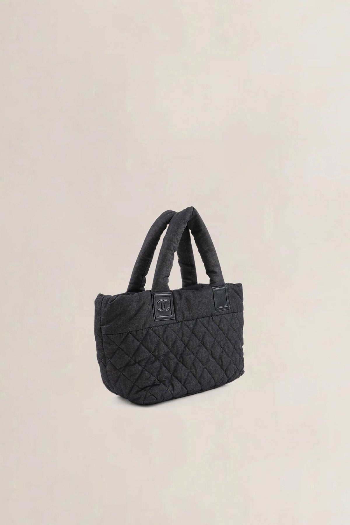 Chanel Black Denim Coco Cocoon Top Handle Bag
