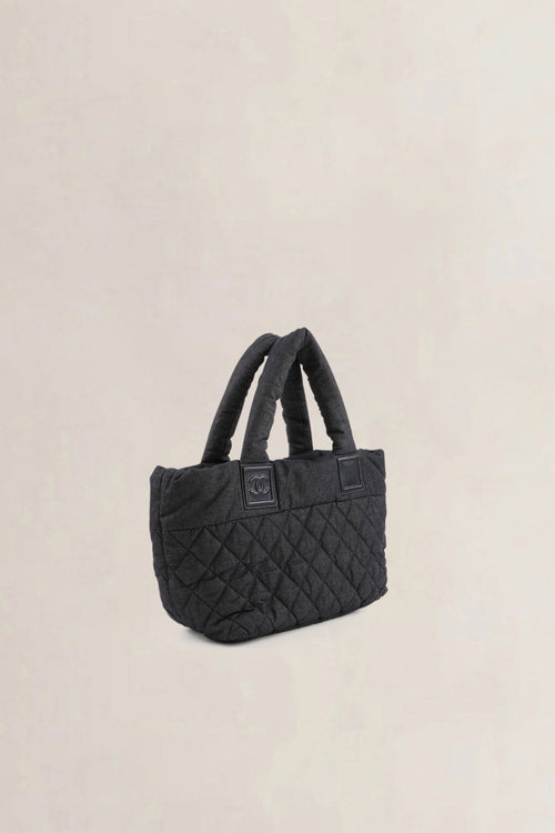 Chanel Black Denim Coco Cocoon Top Handle Bag