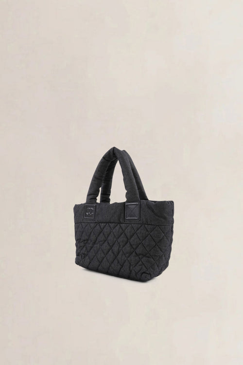 Chanel Black Denim Coco Cocoon Top Handle Bag
