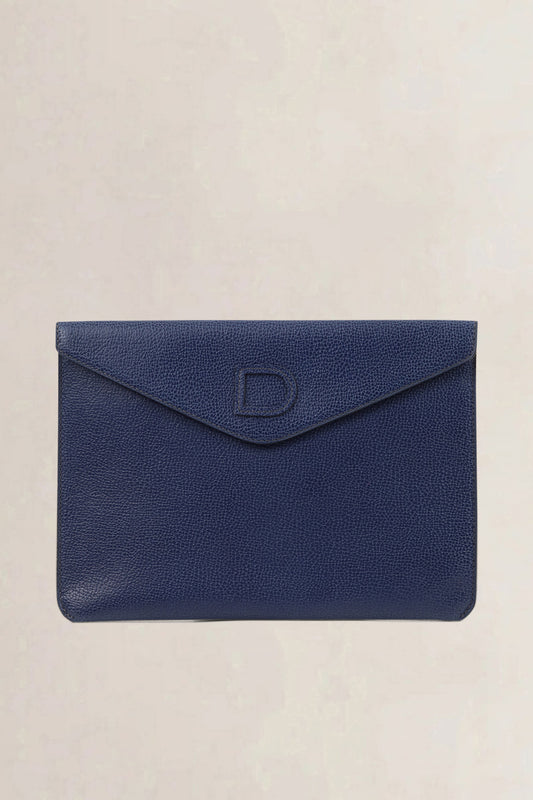 Delvaux Blue Leather Clutch