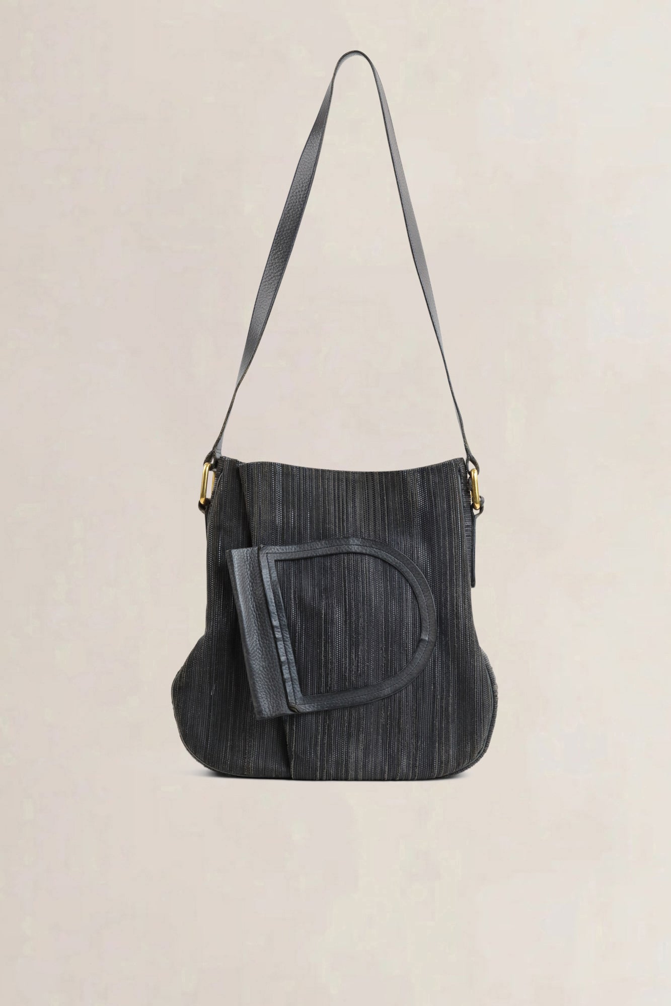 Delvaux Black Toile De Cuir Crossbody Bag