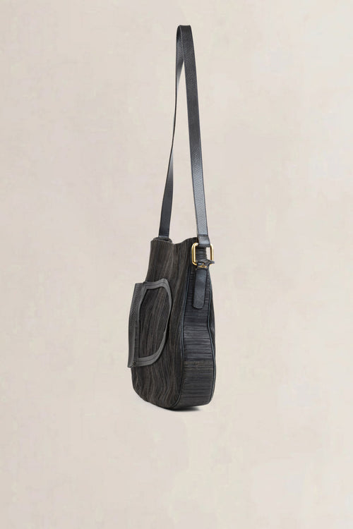 Delvaux Black Toile De Cuir Crossbody Bag