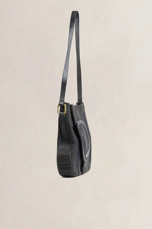 Delvaux Black Toile De Cuir Crossbody Bag