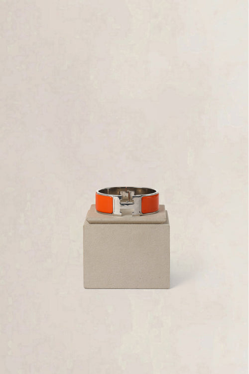 Hermès Orange Clic Clac H Bracelet