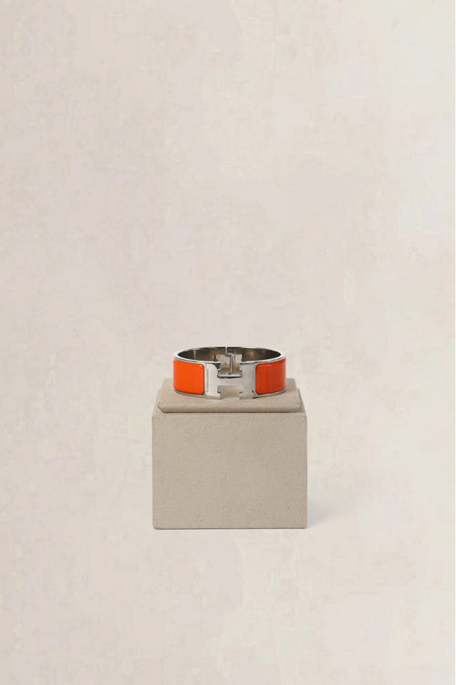 Hermès Orange Clic Clac H Bracelet