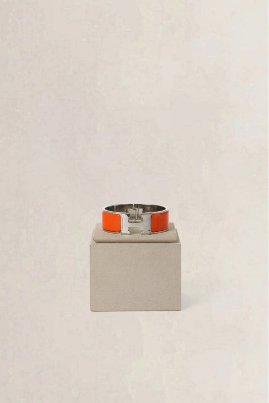 Hermès Orange Clic Clac H Bracelet
