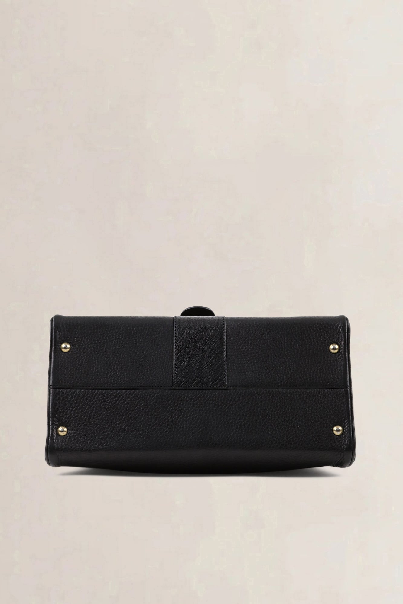 Delvaux Black Ostrich/Leather Delvaux Brillant MM Crossbody Bag