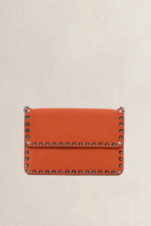 Valentino Garavani Orange Rockstud Crossbody Bag