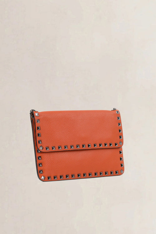 Valentino Garavani Orange Rockstud Crossbody Bag