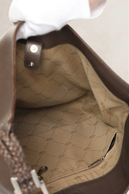 Delvaux Taupe Le Louise Taurillon GM Shoulder Bag