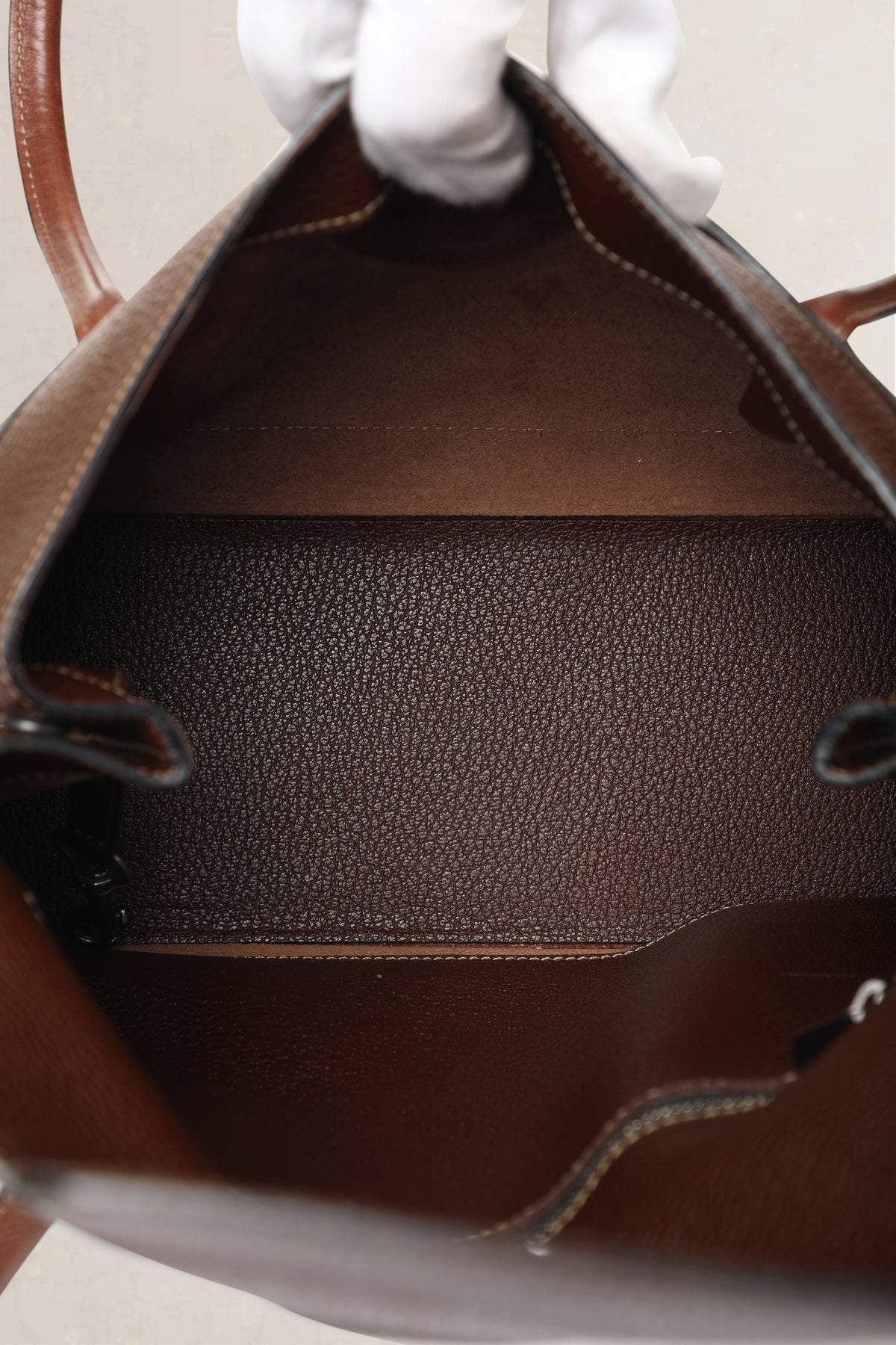 Deux de Delvaux Brown Jumping Calf Shoulder Bag