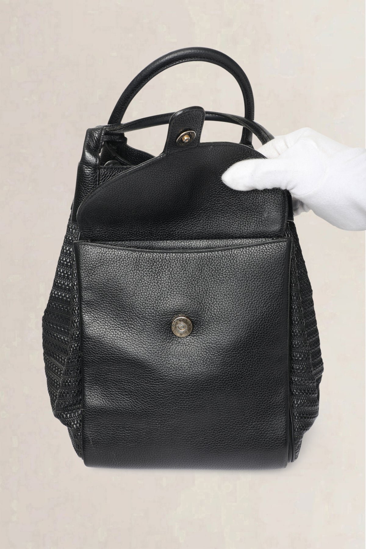 Delvaux Black Belon Toile de Cuir — vintage
