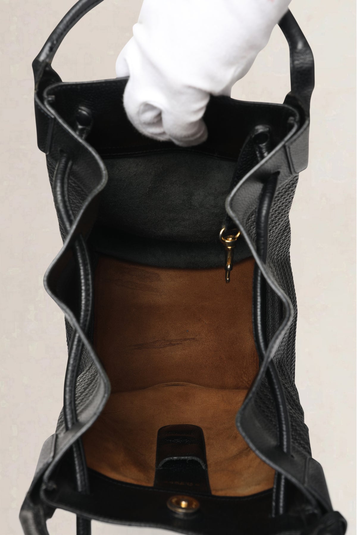 Delvaux Black Belon Toile de Cuir — vintage