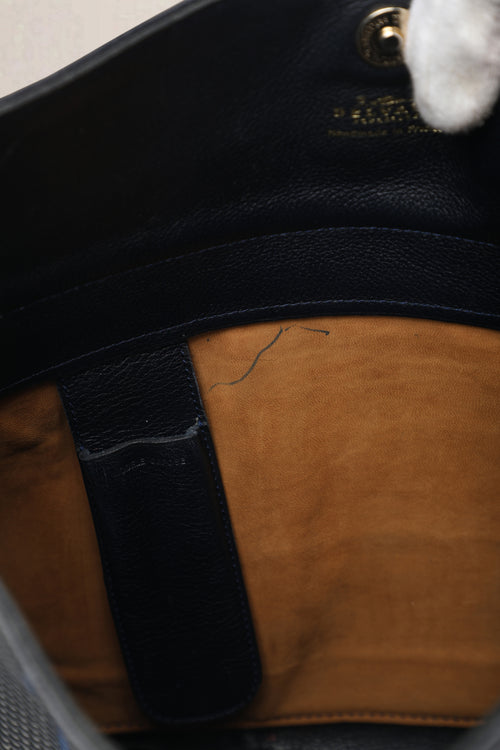 Delvaux Black Belon Toile de Cuir Shoulder Bag