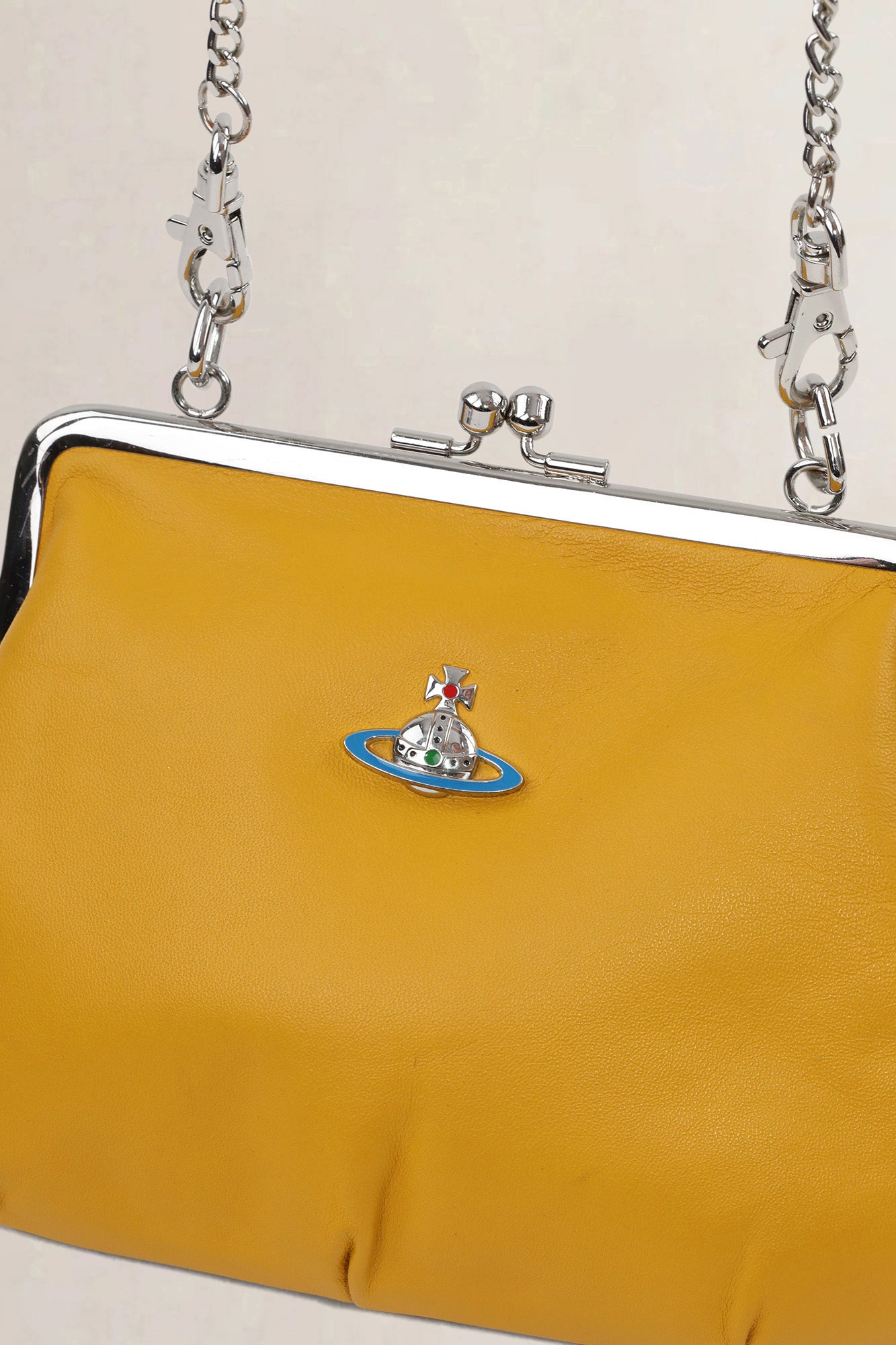 Vivienne Westwood Yellow Leather Crossbody Bag