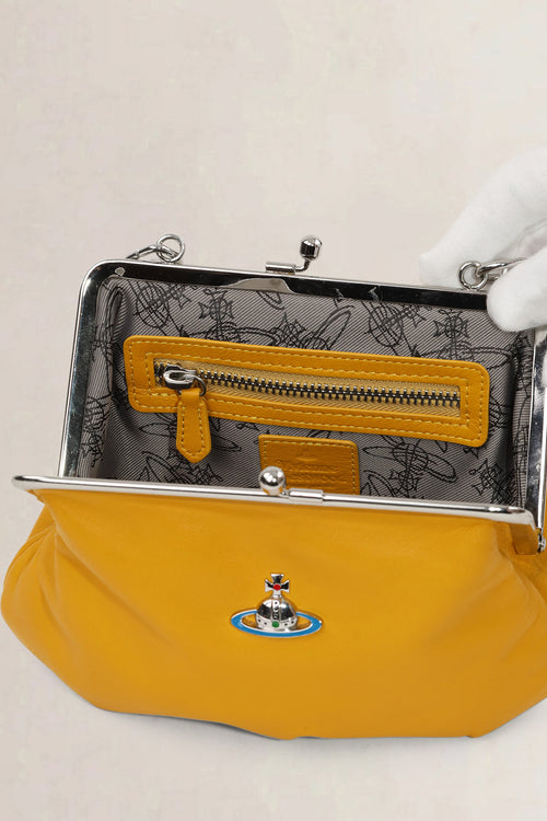 Vivienne Westwood Yellow Leather Crossbody Bag