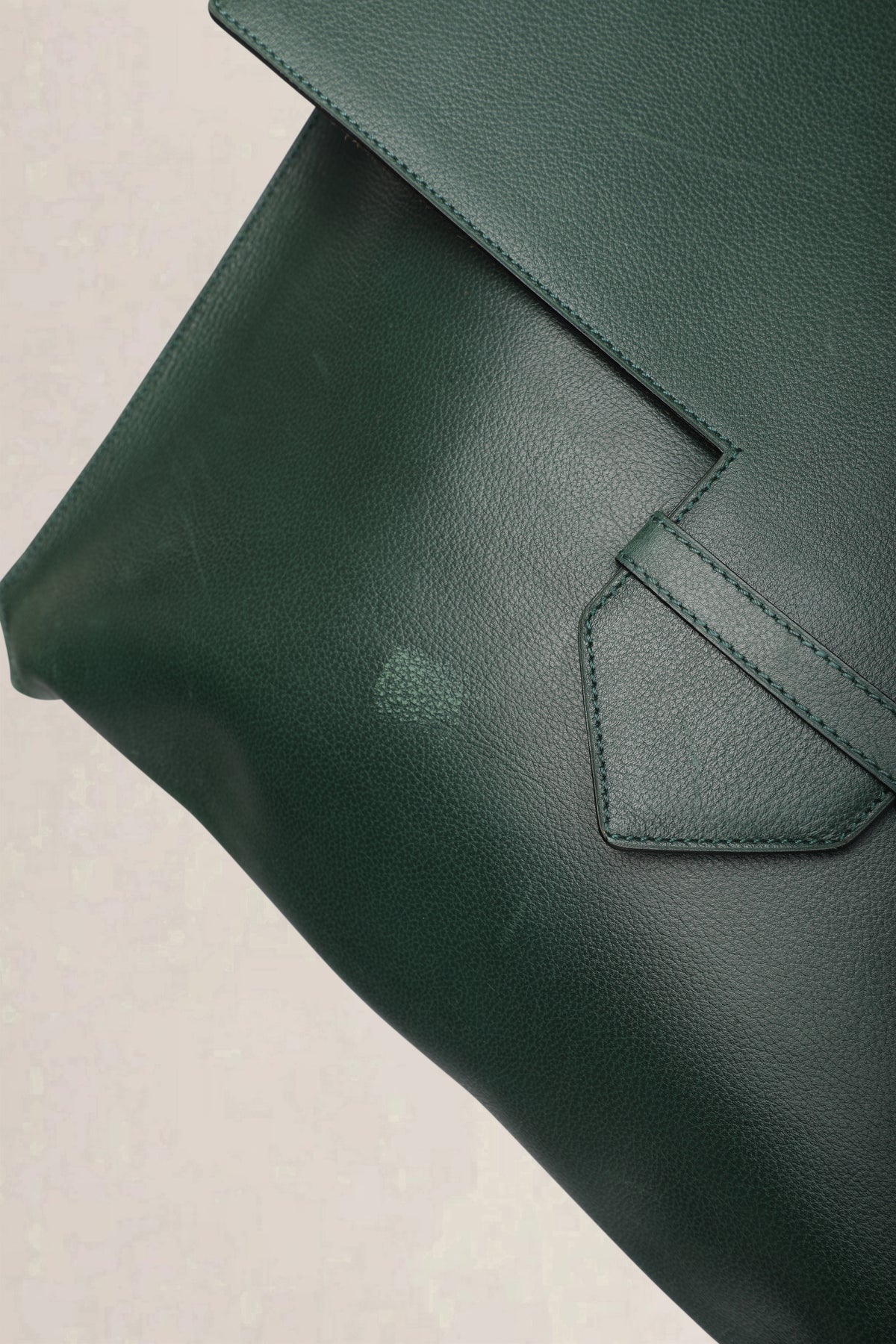 Delvaux Green Envelope Pouch
