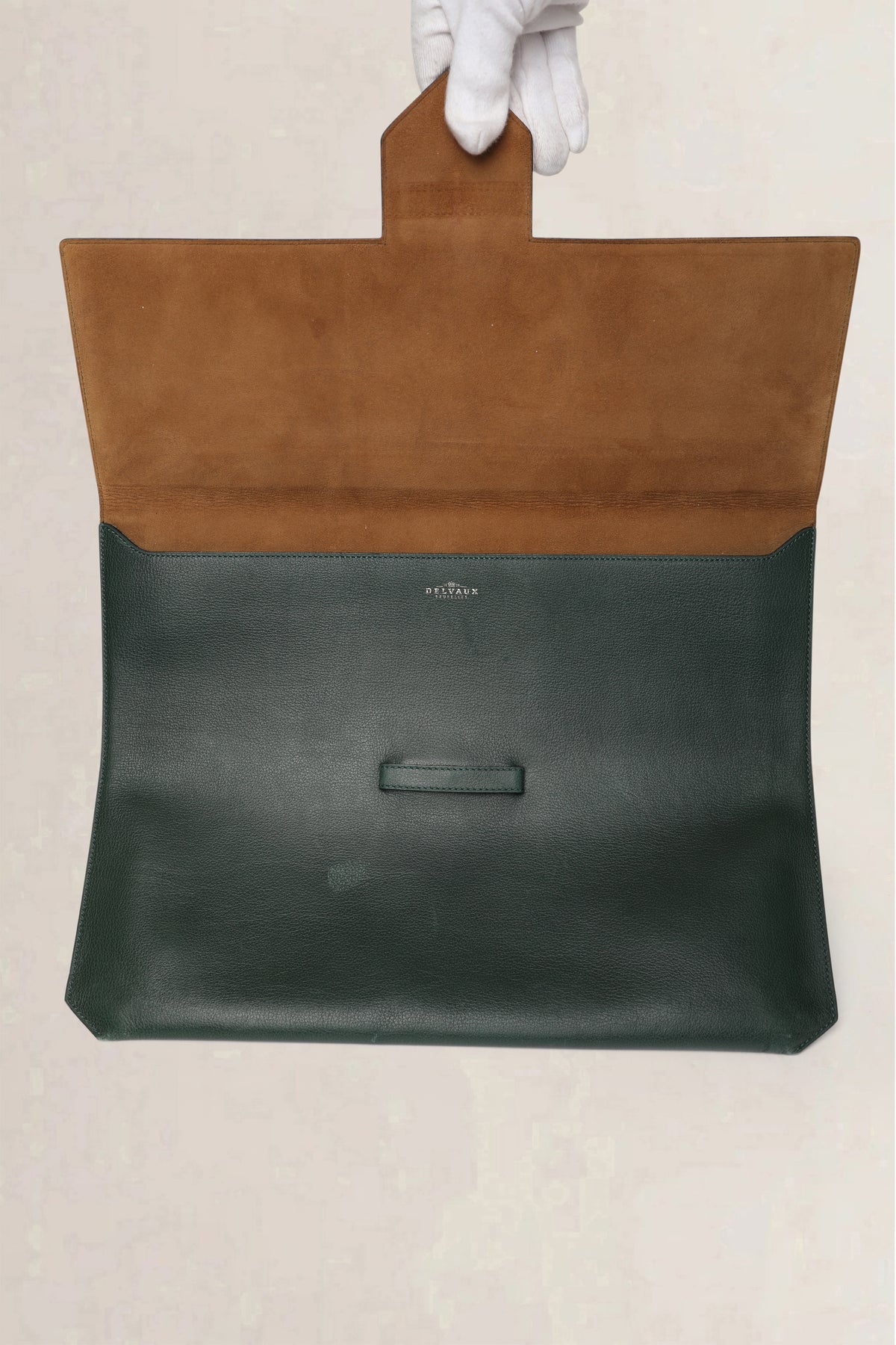 Delvaux Green Envelope Pouch