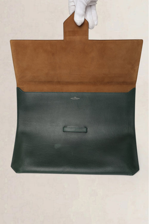 Delvaux Green Envelope Pouch