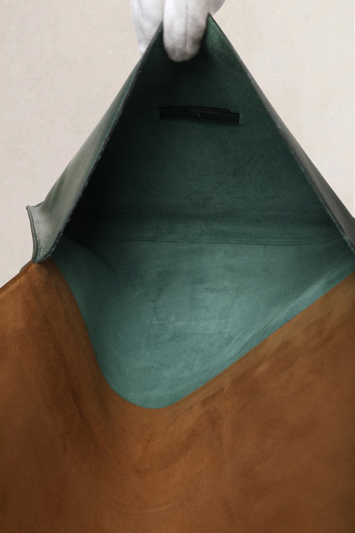 Delvaux Green Envelope Pouch