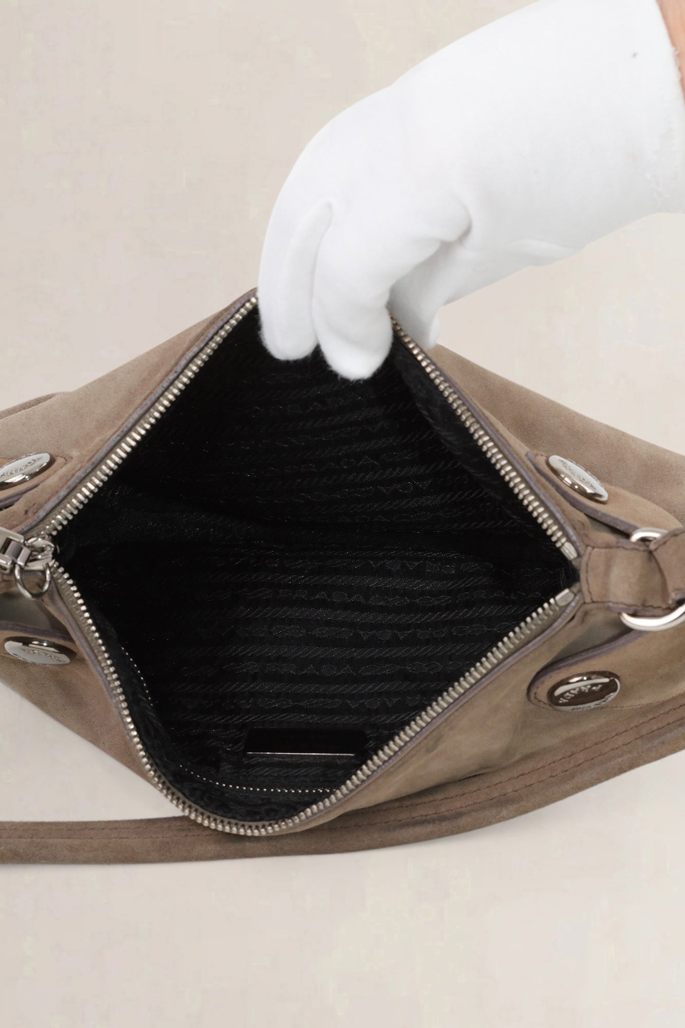 Prada Brown Suède Shoulder Bag