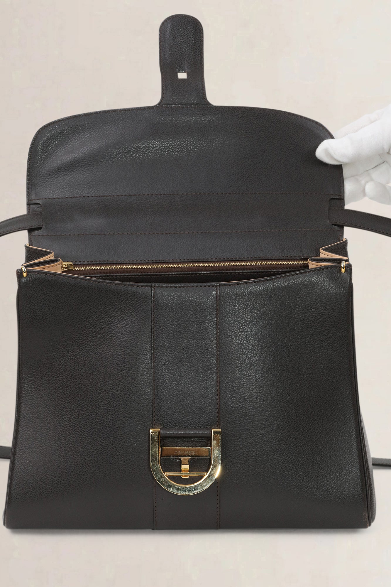 Delvaux Brown Brillant MM Crossbody Bag