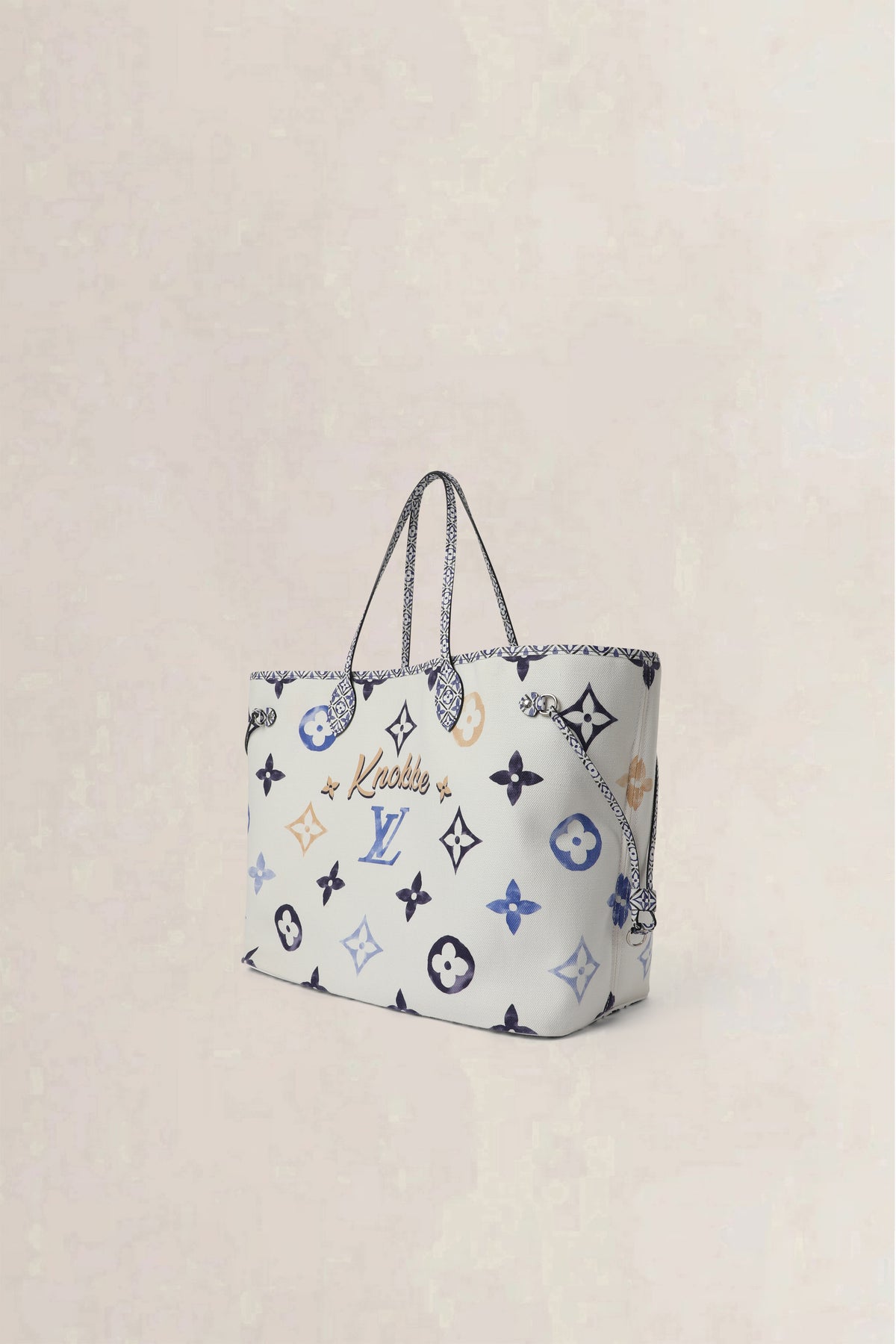 Louis Vuitton Beige Neverfull GM Knokke By The Pool Shoulder Bag Set