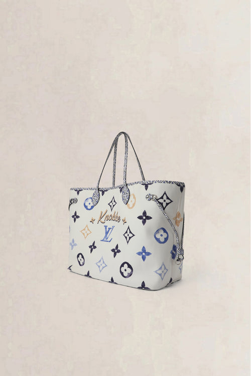 Louis Vuitton Beige Neverfull GM Knokke By The Pool Shoulder Bag Set