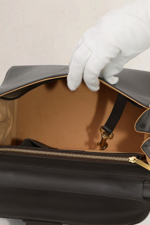 Delvaux Brown Brillant MM Crossbody Bag