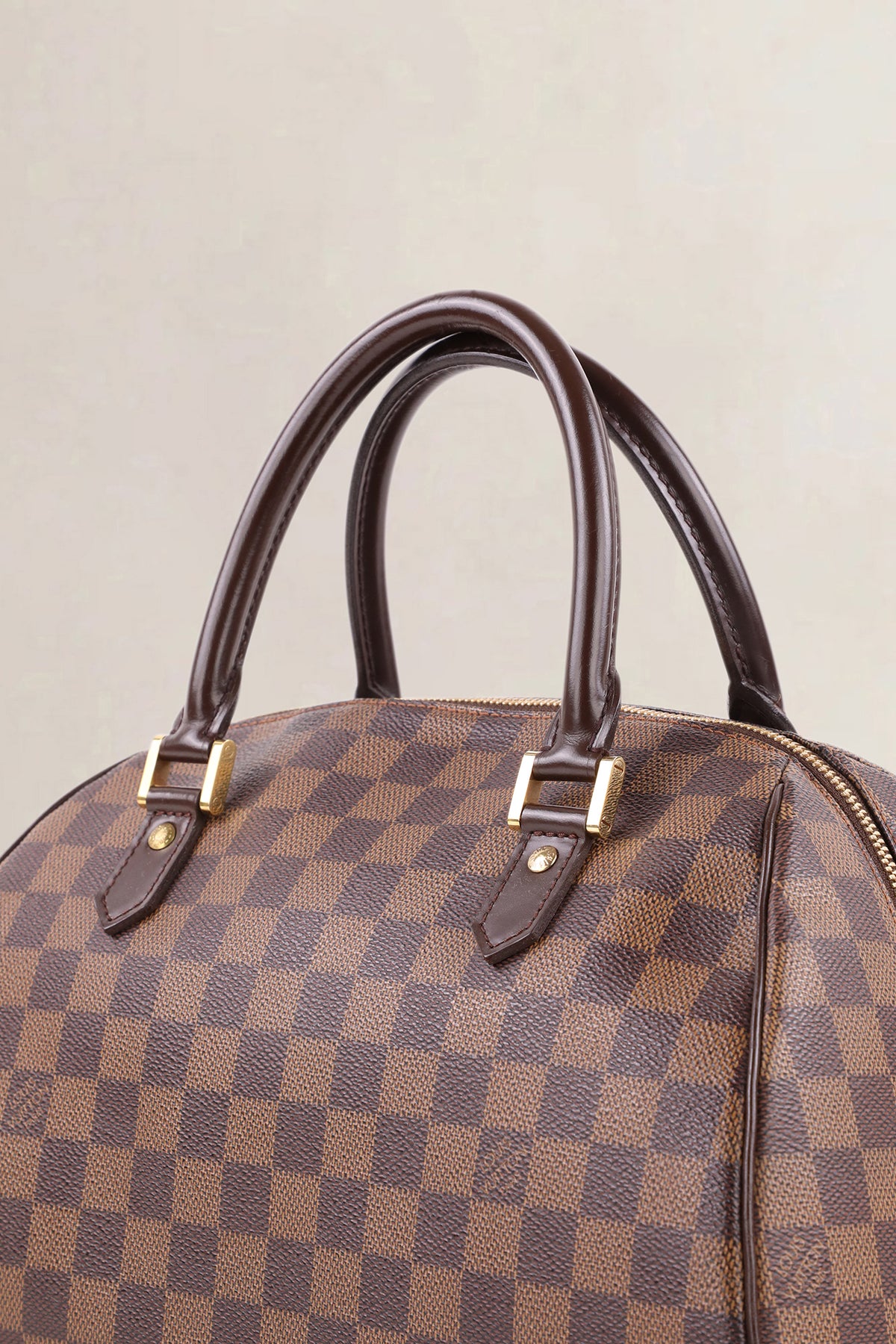 Louis Vuitton Brown Ribera Damier Ebene MM Top Handle Bag