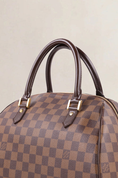 Louis Vuitton Brown Ribera Damier Ebene MM Top Handle Bag