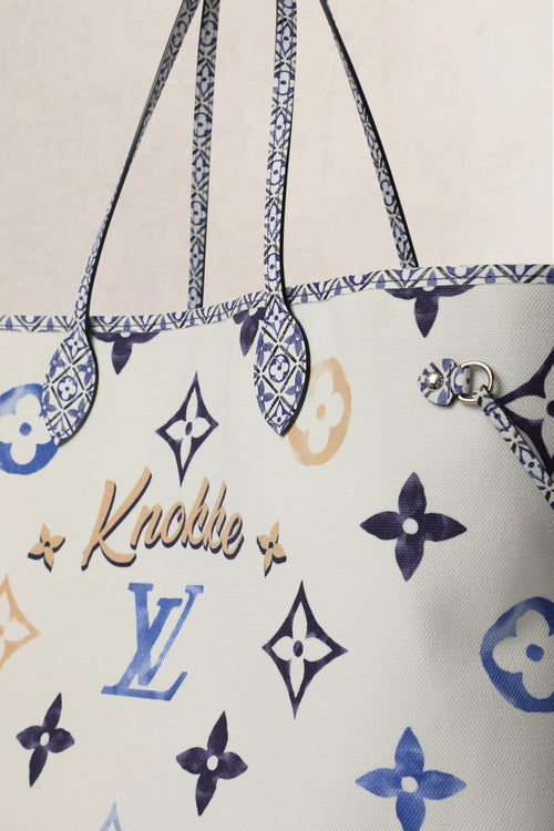 Louis Vuitton Beige Neverfull GM Knokke By The Pool Shoulder Bag Set