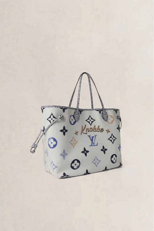 Louis Vuitton Beige Neverfull GM Knokke By The Pool Shoulder Bag Set