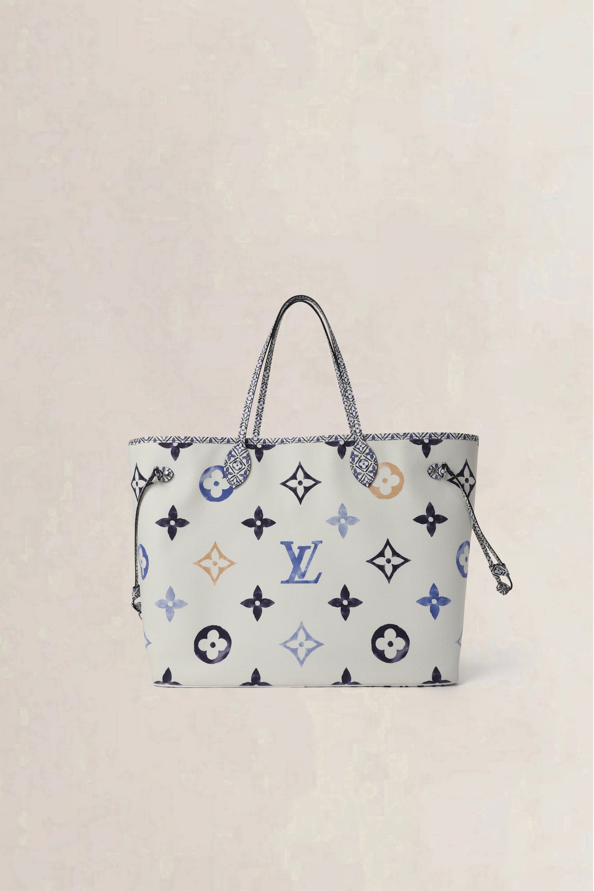 Louis Vuitton Beige Neverfull GM Knokke By The Pool Shoulder Bag Set
