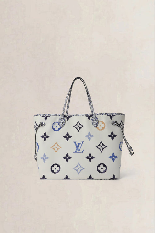 Louis Vuitton Beige Neverfull GM Knokke By The Pool Shoulder Bag Set
