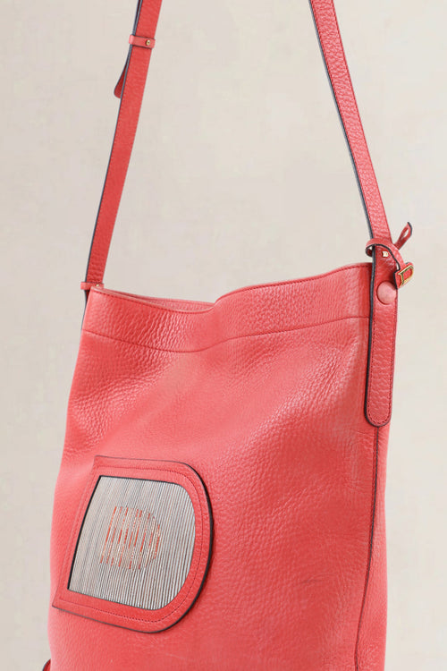 Delvaux Pink Red Coup de Chapeau Limited Edition Le Pin Crossbody Bag
