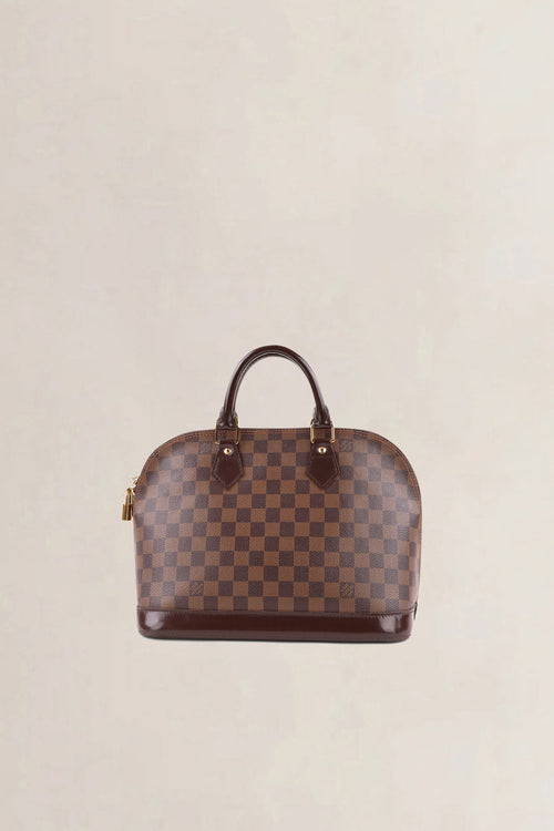 Louis Vuitton Brown Alma Damier Ebene PM Top Handle Bag