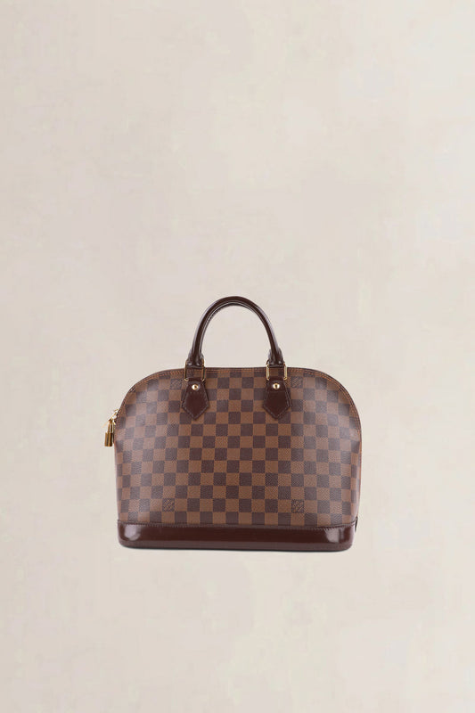 Louis Vuitton Brown Alma Damier Ebene PM Top Handle Bag