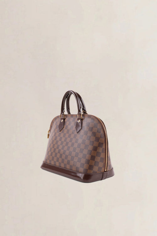 Louis Vuitton Brown Alma Damier Ebene PM Top Handle Bag