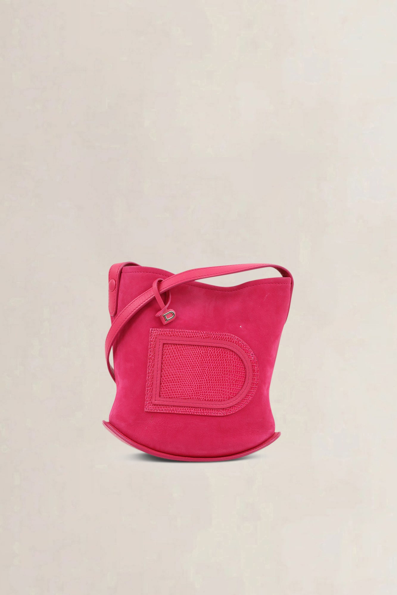Delvaux Pink Le Pin Suède/Lizard Crossbody Bag